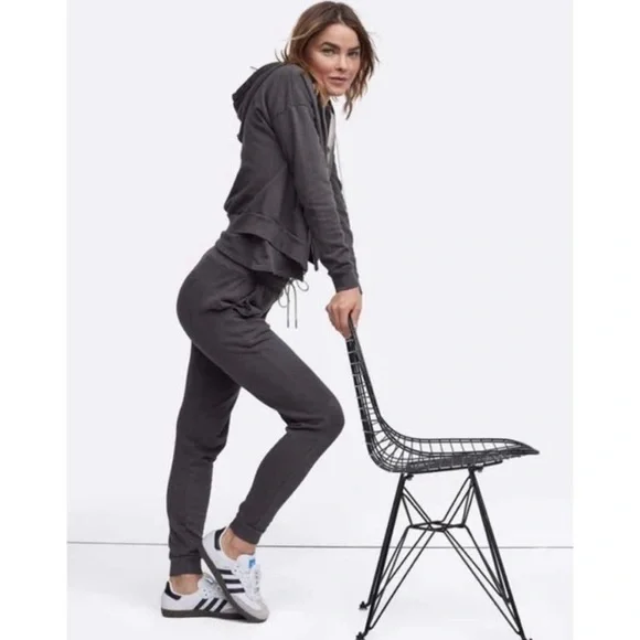 NWT MATE the Label Organic Terry Cotton CLASSIC JOGGER Pant Jet Black - MEDIUM - Picture 7 of 16